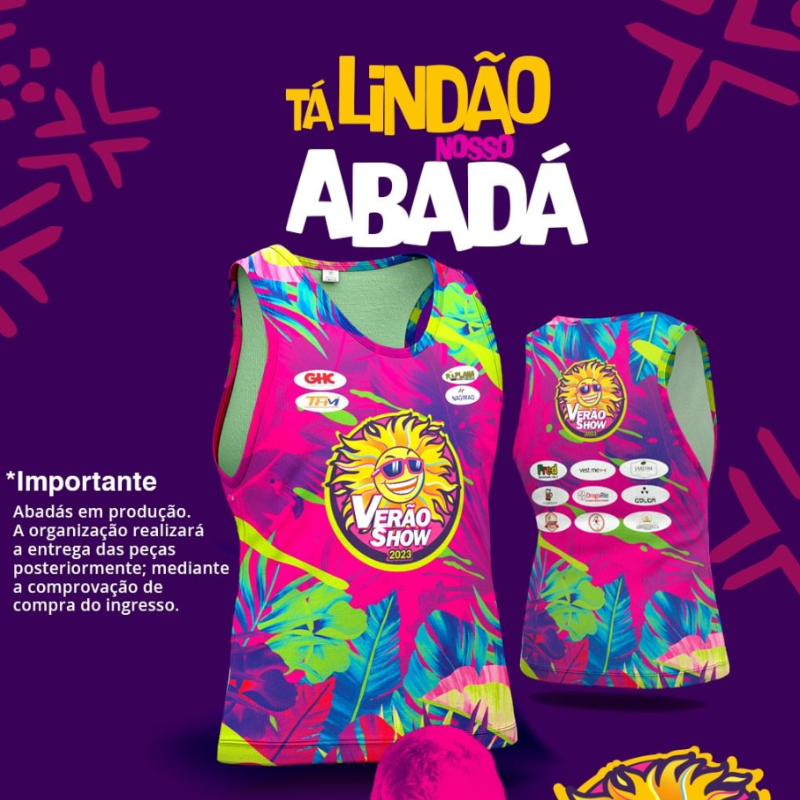 Abadá Verão Show, em Rio Novo/MG, para a edição 2023 